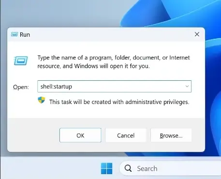 shellstartup